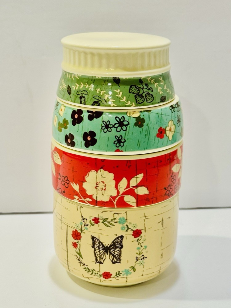 Stoneware Stackable Measuring Cup Set Designed By Eclectic Artist Amylee Weeks