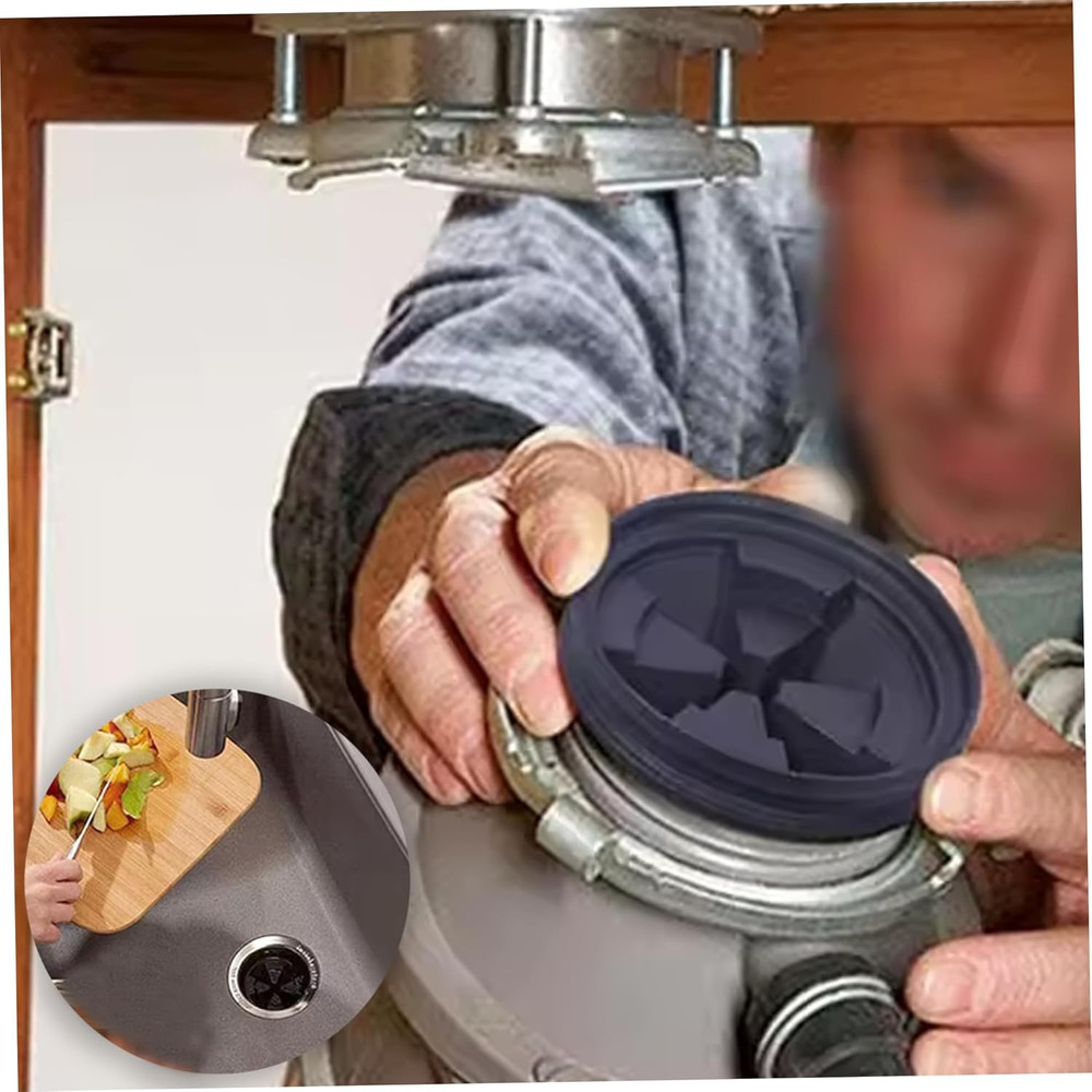 Garbage Disposal Rubber Insert, Garbage Disposal Splash Guard 3.15" Quiet Black
