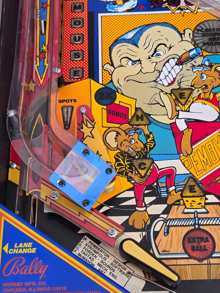 Refurbished Mousin' Around! Pinball Machine (Bally) 1989