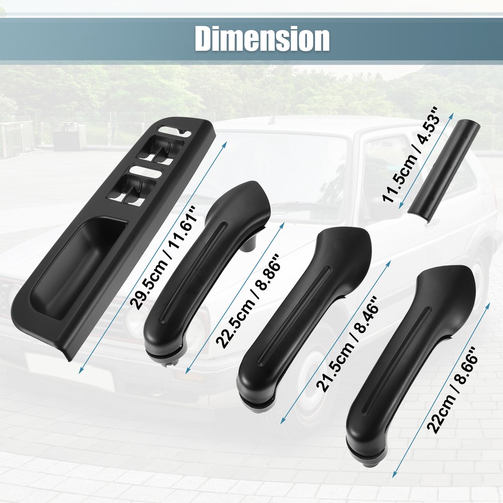 Window Switch Panel Bezel & Door Pull Handle Set For VW Golf MK4 1998-04 USA
