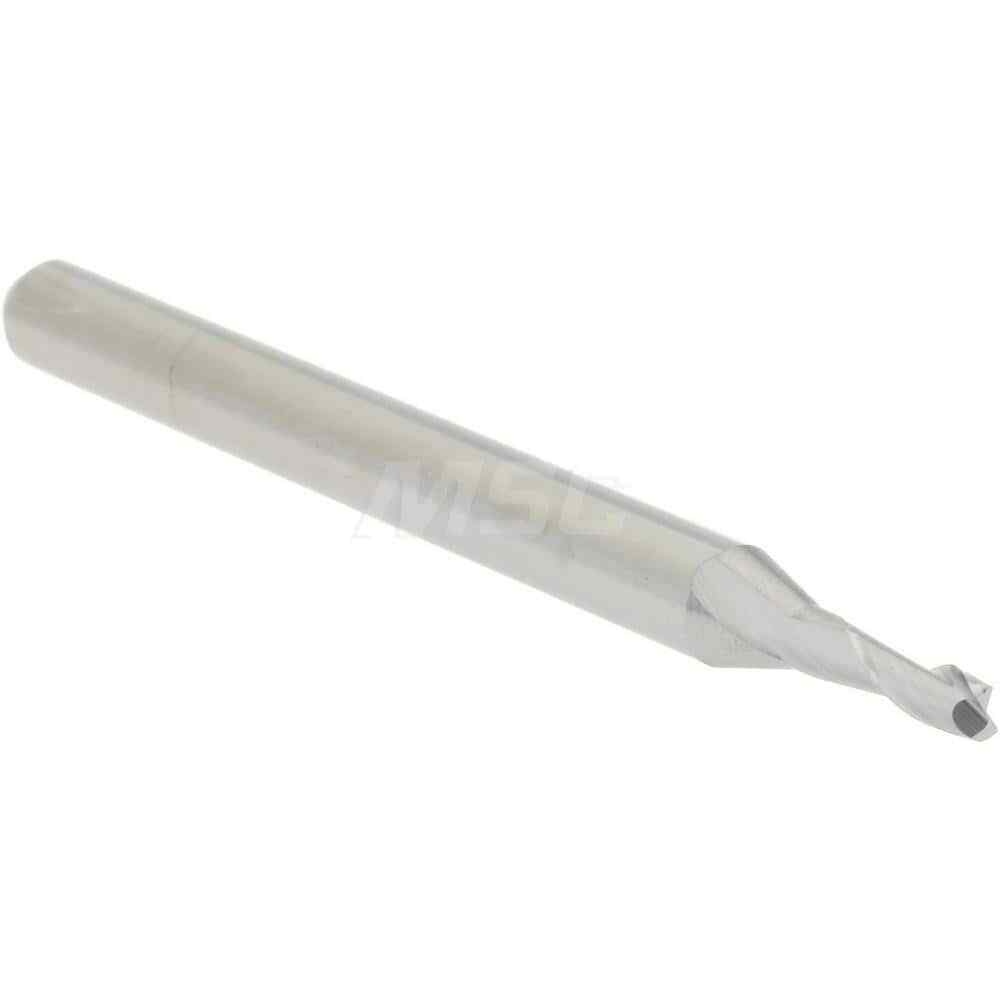 Accupro 1/16" Diam 2 Flute Single End Solid Carbide 0.015" Corner Radius End ...