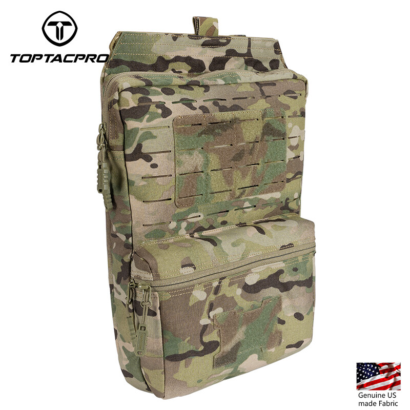 TOPTACPRO Tactical Hydration Backpack 2L MOLLE Water Bag Hydration Pouch Camo MC