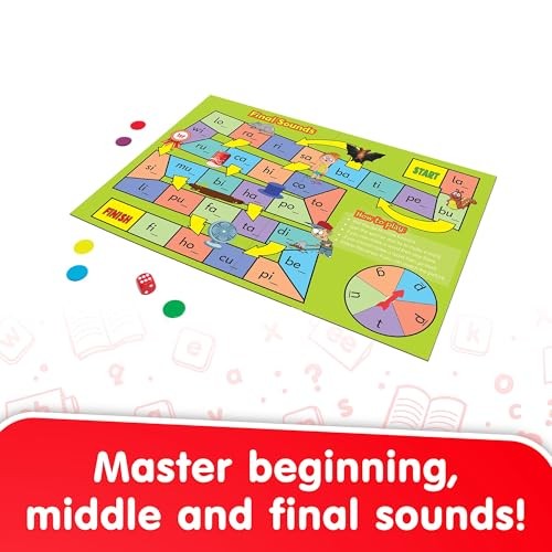 Phonics Board Games Set - 6 Counters - Ages 4-5 - Medium - Pre K-K