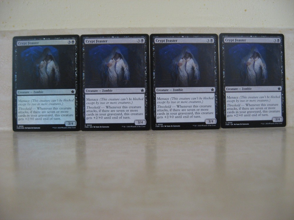 MTG ---   Foundations --- CRYPT FEASTER  x4 --- NM --- (1 foil and 3 regular)