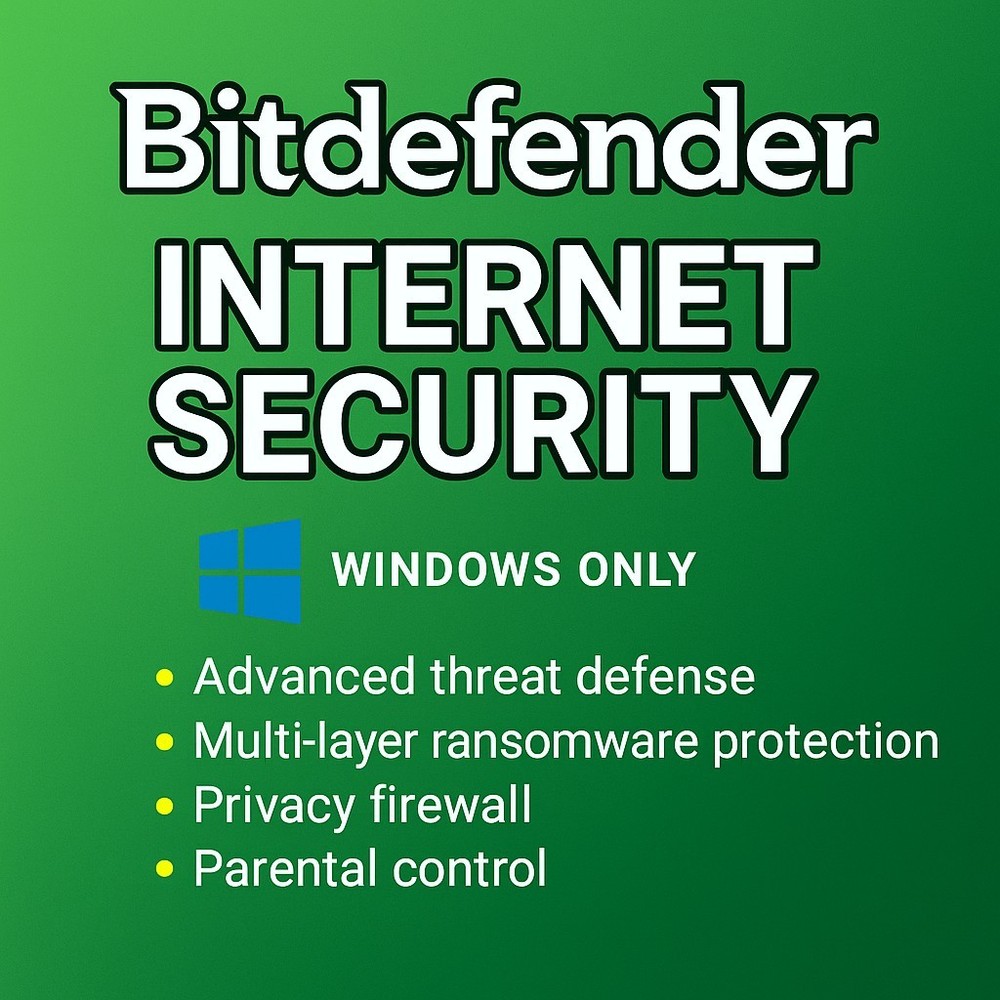 🔥 Bitdefender Internet Security 🔥1 Year | 1 PC | Windows | Trusted Seller