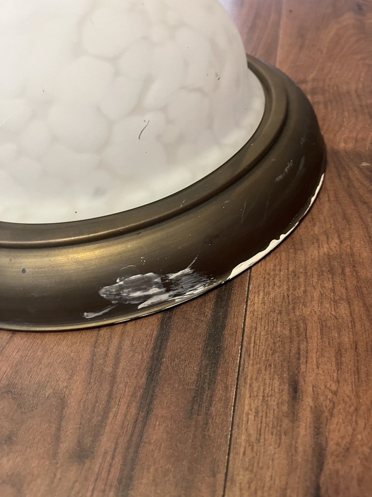 Vintage Art Deco Glass Dome Ceiling Light