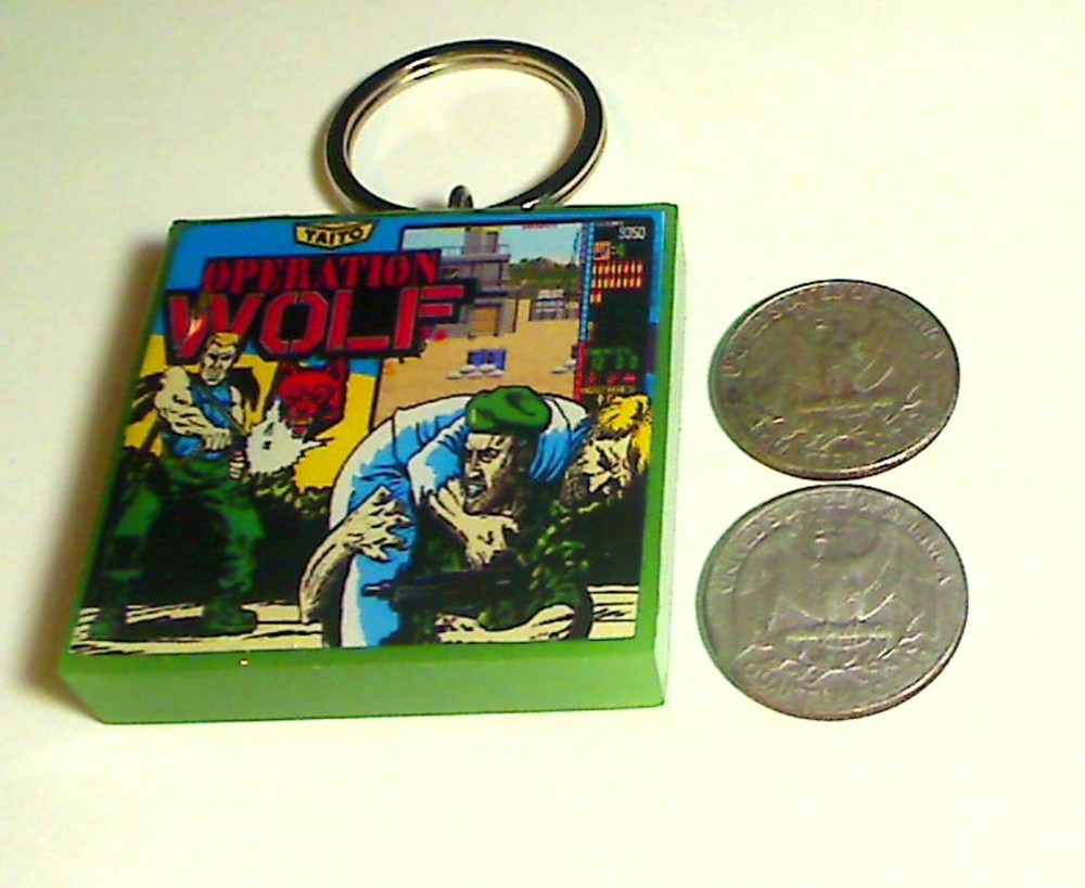 Operation Wolf Arcade Coin Door accessory Keychain