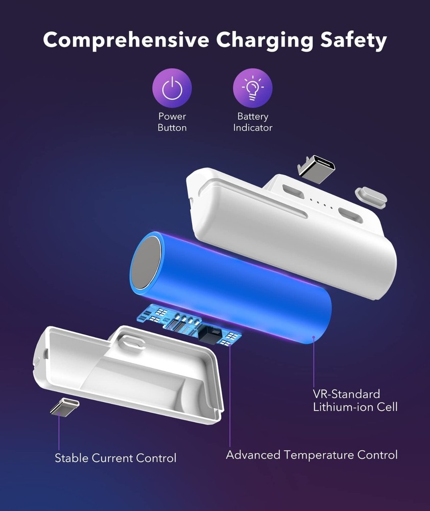 5000mAh Rechargeable for Meta/Oculus Quest 2 Accessories Battery Pack