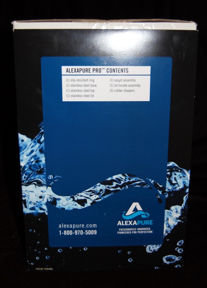 ALEXAPURE Pro Water Countertop Gravity Filtration System + Replacement Filter