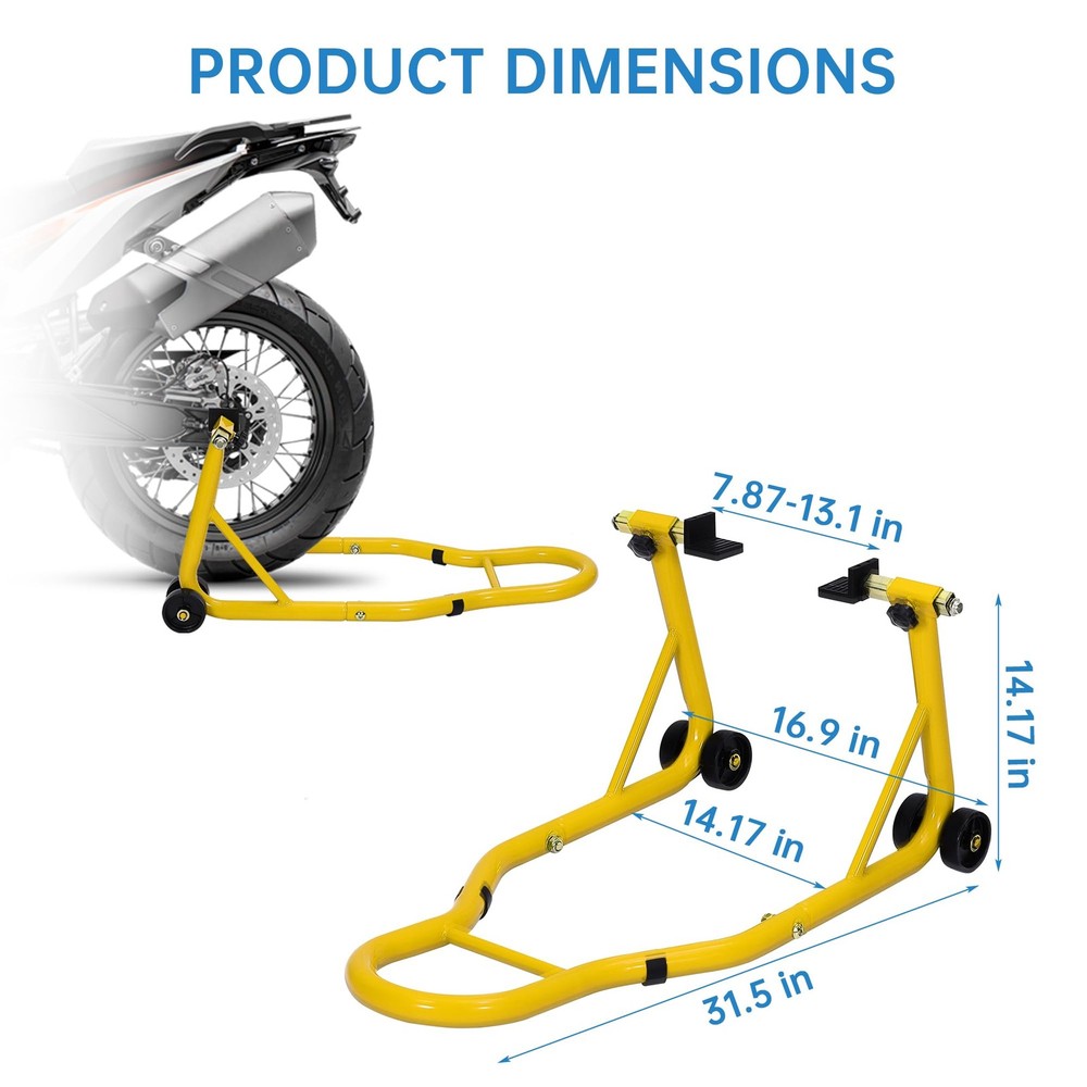 ❤️Motorcycle Front & Rear Stand Lift 900 lbs Spoolift Paddock Swingarm Adjustabl