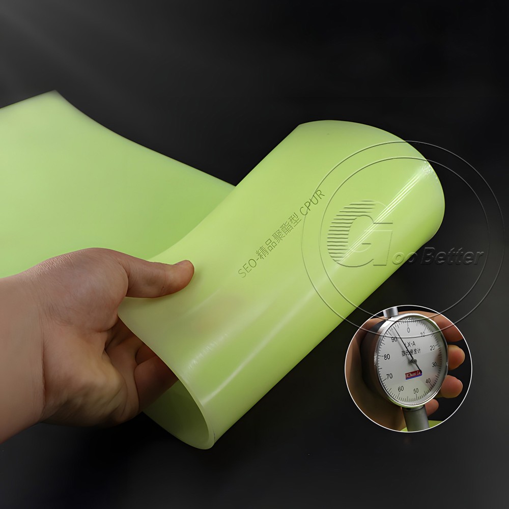 90A Polyurethane Roll Sheet PU Rubber Board Elastic Damping Cushion Thick 2-30mm
