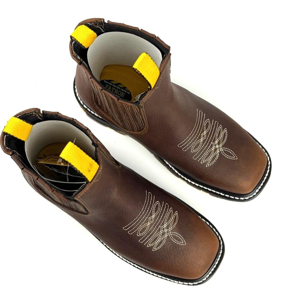 MENS WORK BOTINES POLYURETHANE ANKLE BOOTS GENUINE LEATHER OCRE ANKLE BOOTS 3078