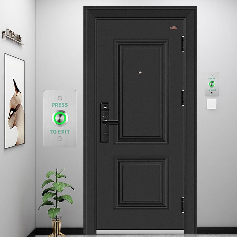 IP68 Waterproof Exit Button NO&NC &COM with LED Door Push Switch Stainless St...