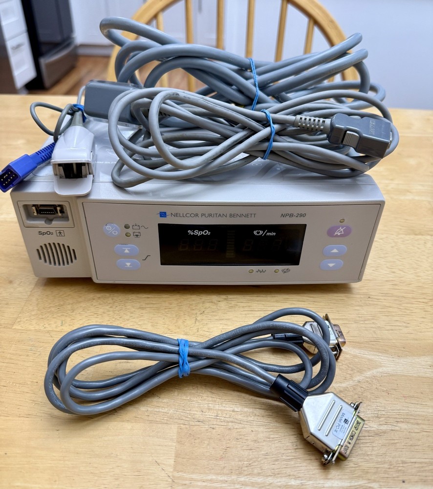Nellcor Puritan Bennett NPB-290 Pulse Oximeter Complete Bundle-Tested & Working