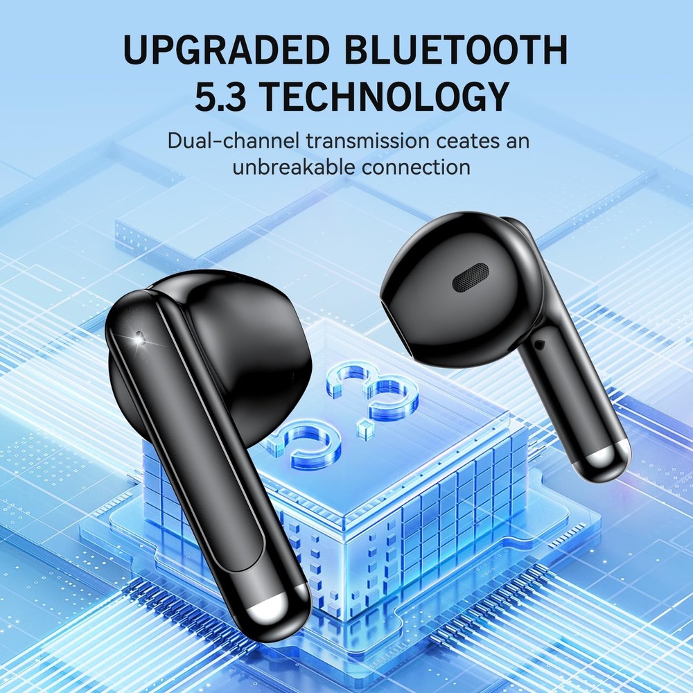 Wireless Bluetooth Earbuds with LED Display Charging Case for iPhone Android