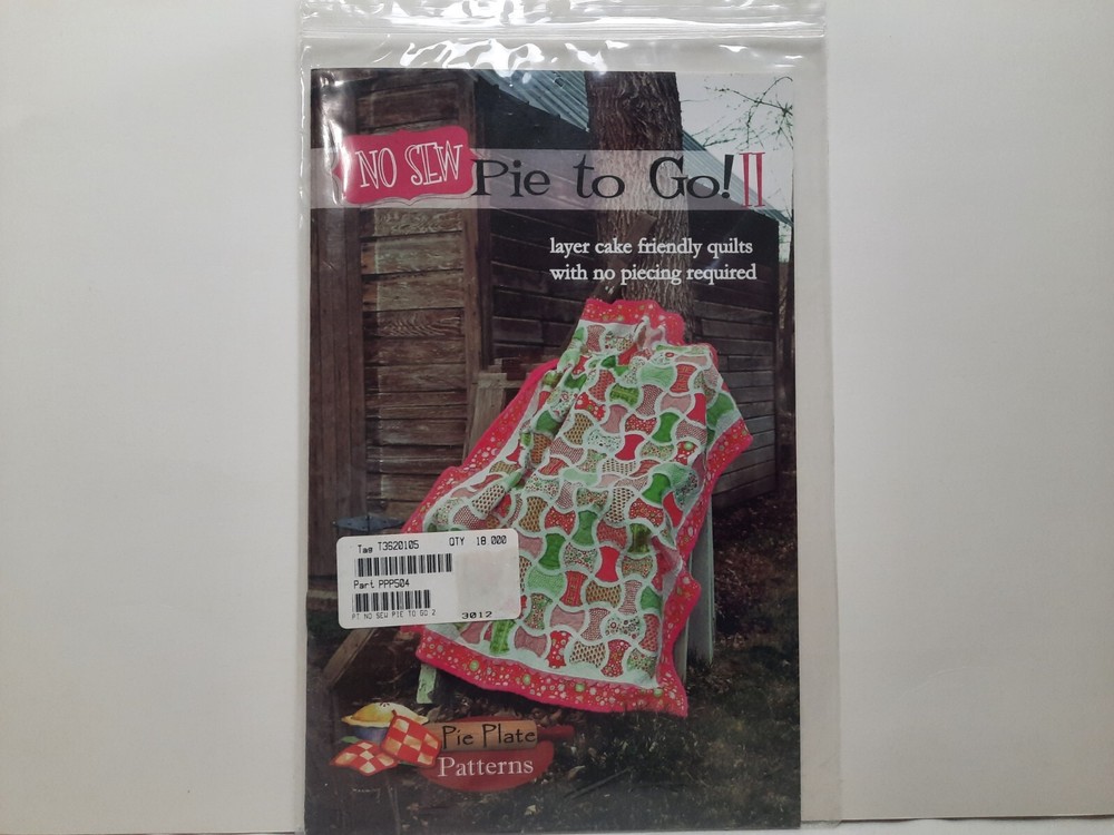 No Sew Pie To Go II Quilt Pattern - Pie Plate Patterns (3 Quick Patterns)