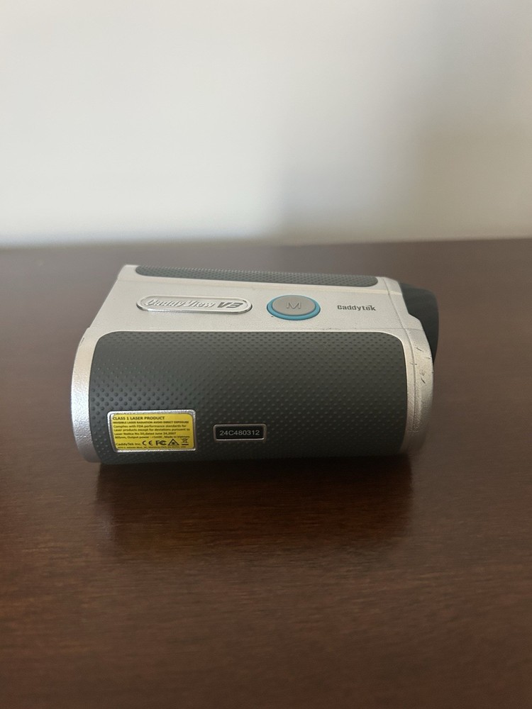 Caddytek CaddyView V3 Golf Rangefinder Silver Black Button Laser Lightly Used