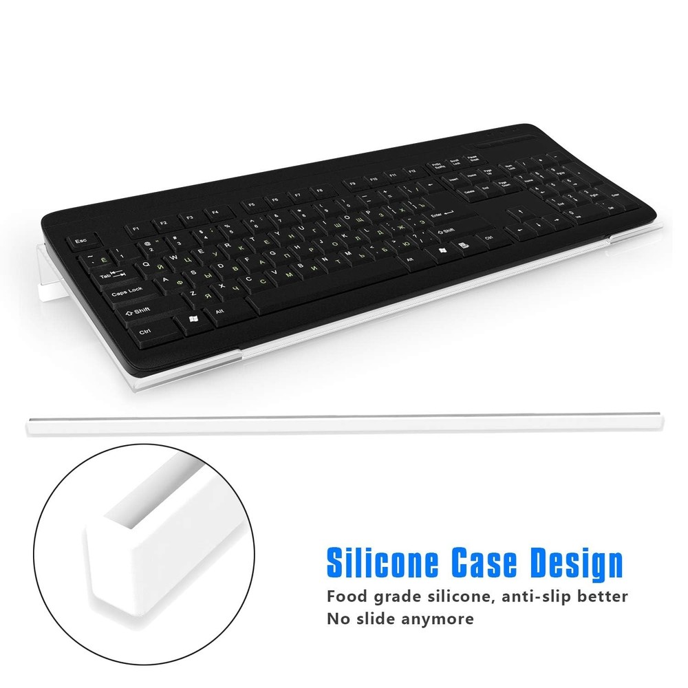 Richboom Clear Acrylic Tilted Computer Keyboard Holder for Easy Ergonomic Typ...