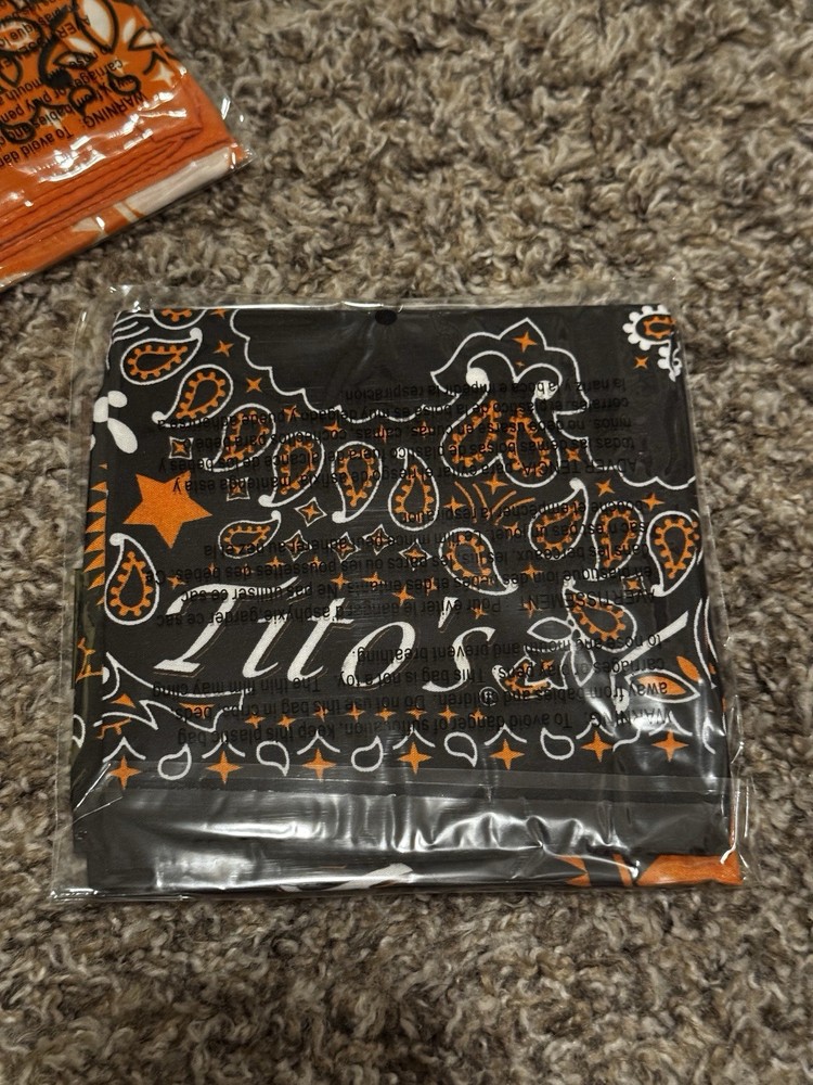 Sealed Tito’s Vodka Swag Bundle: Taster Pin & 2 Bandanas