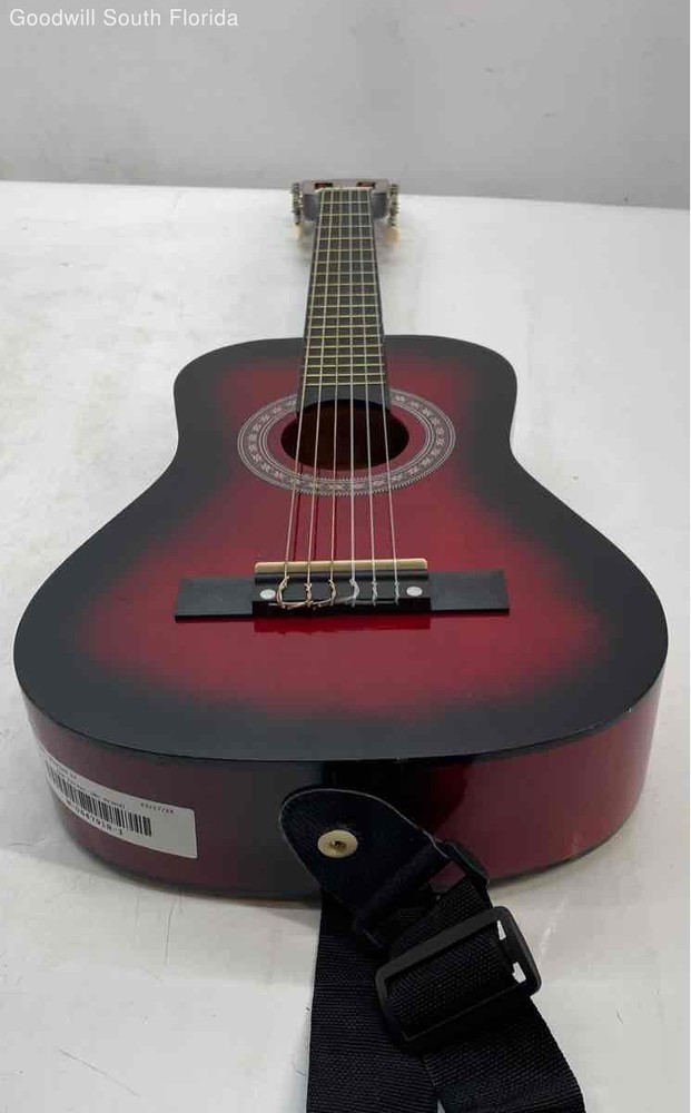 Red Black Sunburst Right-Handed 6 String Classical Guitar No Brand