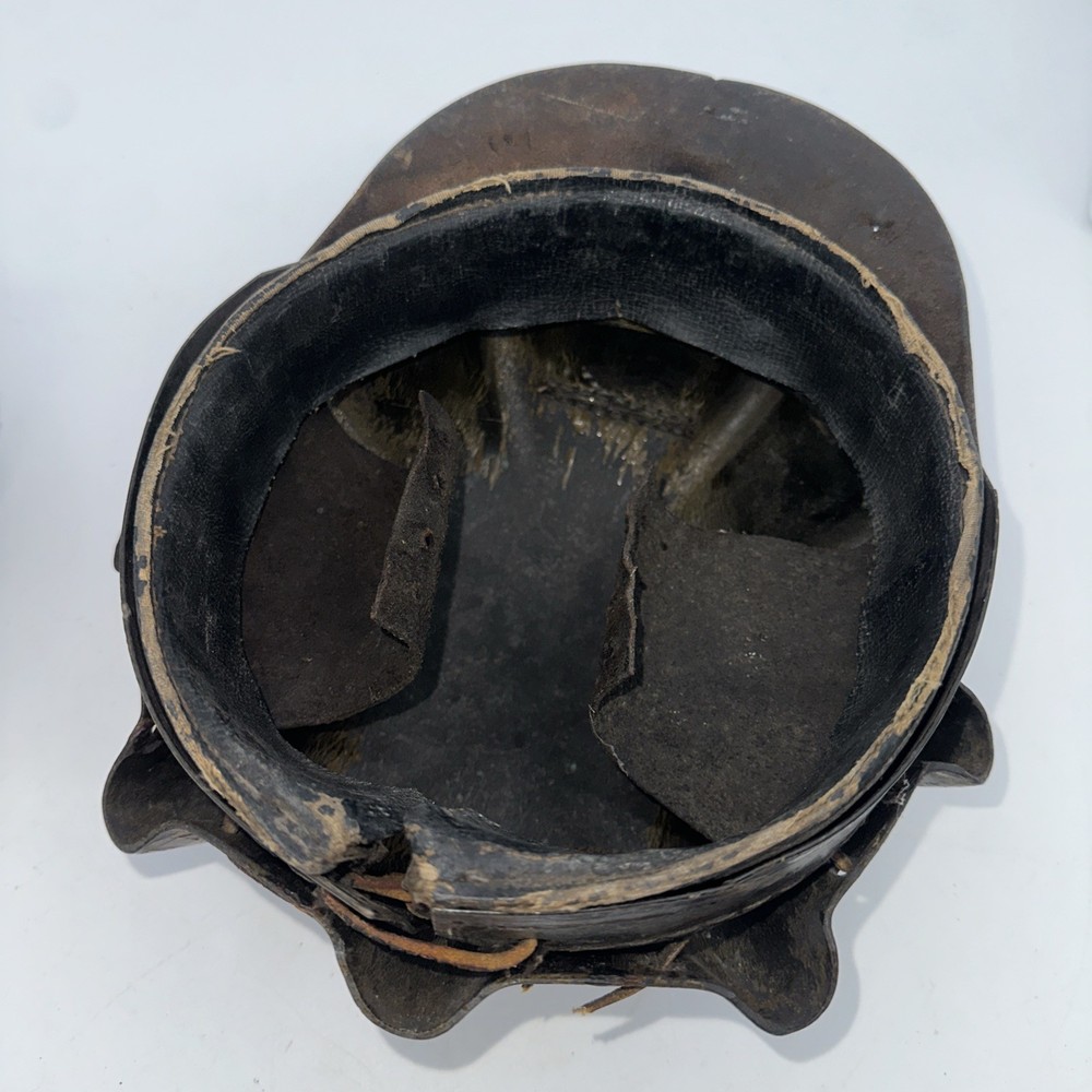 Coal Miner Mining Hat Leather Turtle Shell Helmet 1920’s