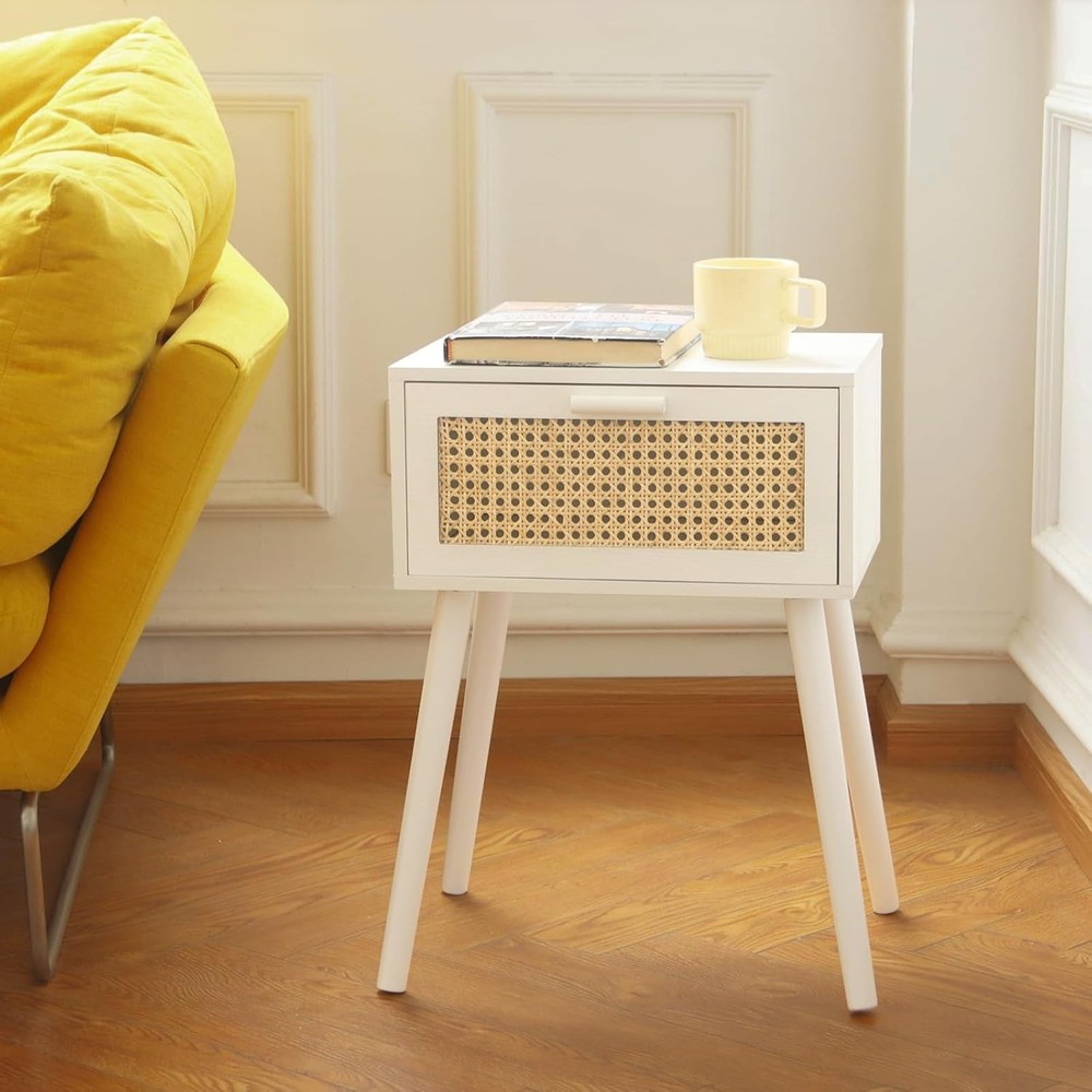 =Nightstand Small Bedside Table W/ Storage Drawer Accent End Table Living Room