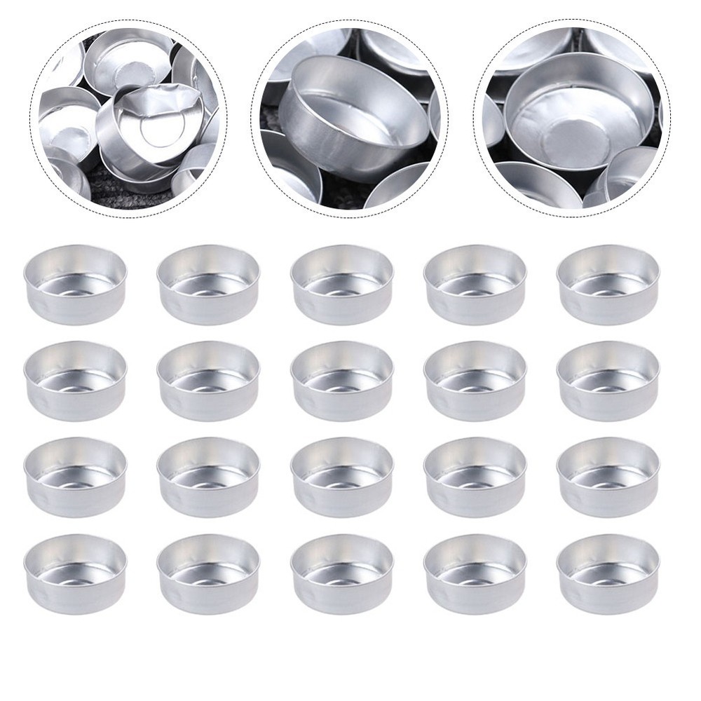 300 Pieces Aluminum Candle Making Containers Tea Light Empty Case