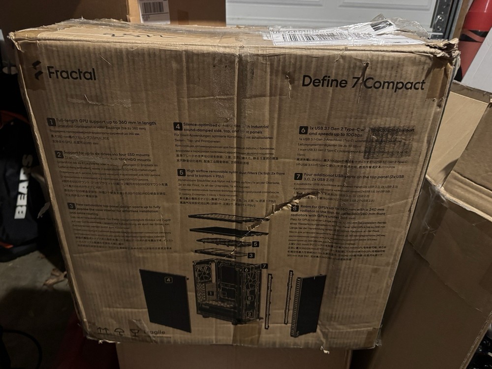 Fractal Define 7 Compact Black Computer Case See Pics