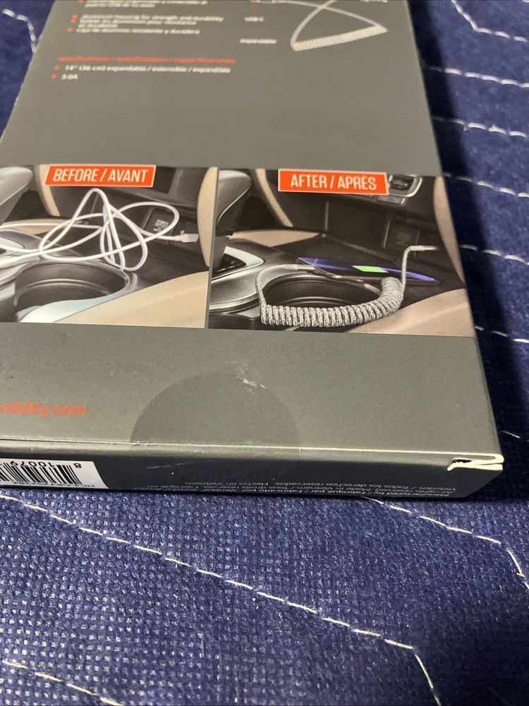 ChargeSync GRAY Helix Coiled Cable for iPhone/iPad/iPod *Tangle Free Dash*