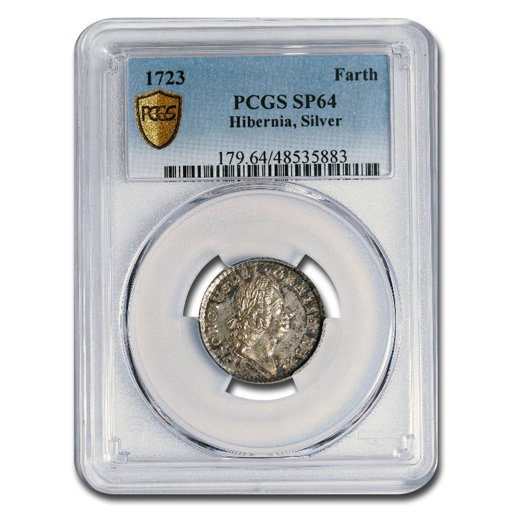 1723 Hibernia Farthing Silver Pattern SP-64 PCGS