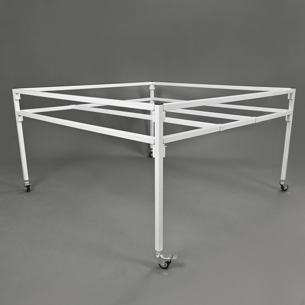 Rolling Flood Table Stand 4'x4' For Hydroponic Germination Trays Plants Growing