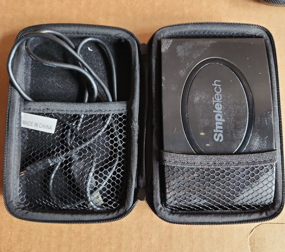 SimpleTech 3 External Hard Drives USB 500GB w/ Cable & Case 5x3 Read Description