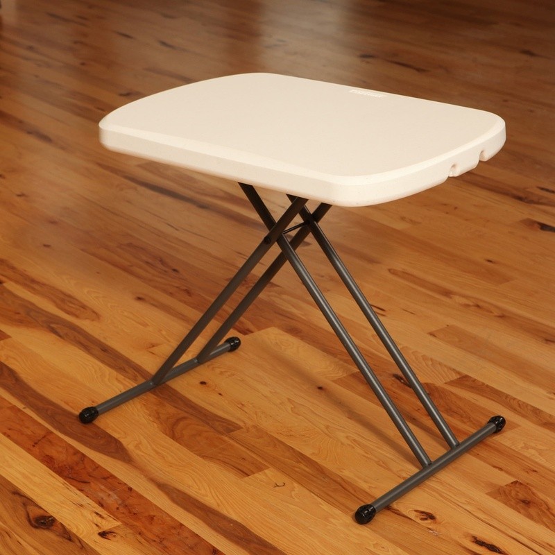 Folding Adjustable Table Lightweight Portable Indoor Outdoor Use Easy Clean