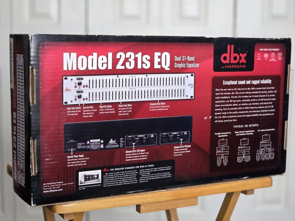 dbx Dual 31-Band Graphic Equalizer Model 231s EQ - Open-box