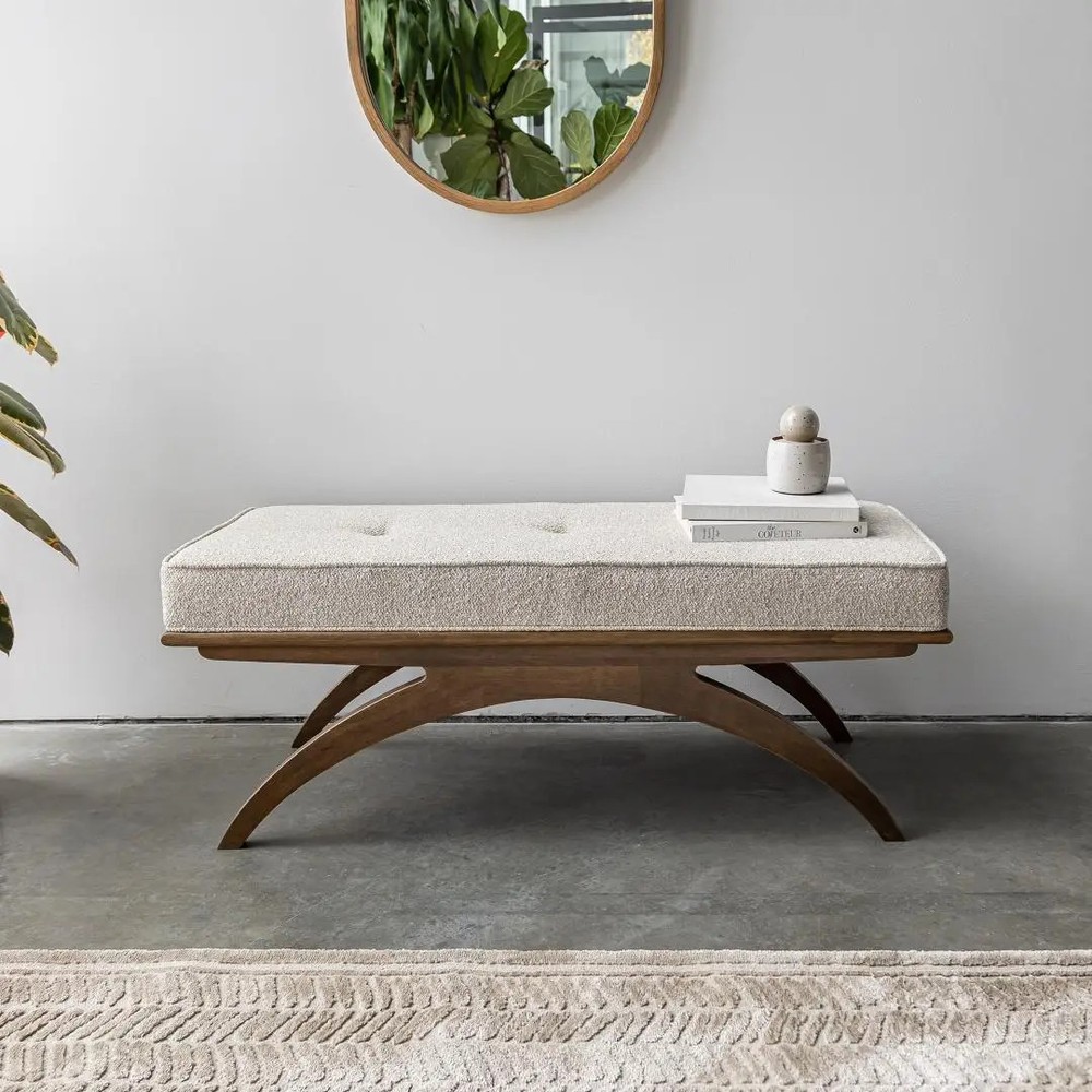 Austin Bench - Buff Performance Fabric Ottoman