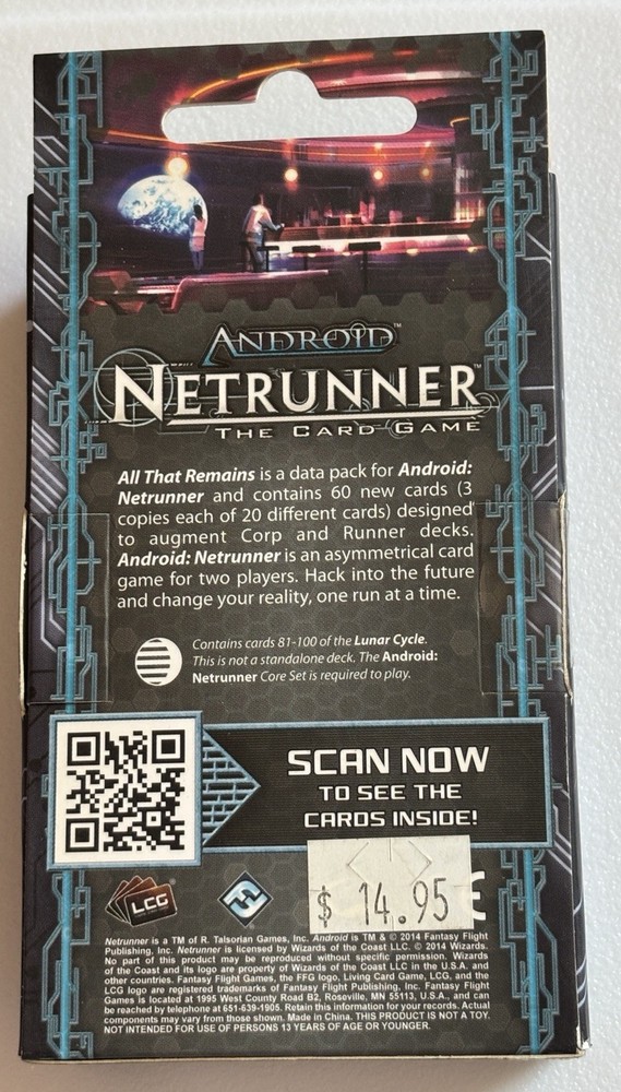 FFG Android Netrunner LCG Data Pack - All that Remains - Sealed - ADN20