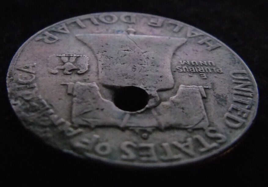 1948 D Franklin Half Dollar Ben Benjamin 1/2 Silver US Coin Planchet Mint Error