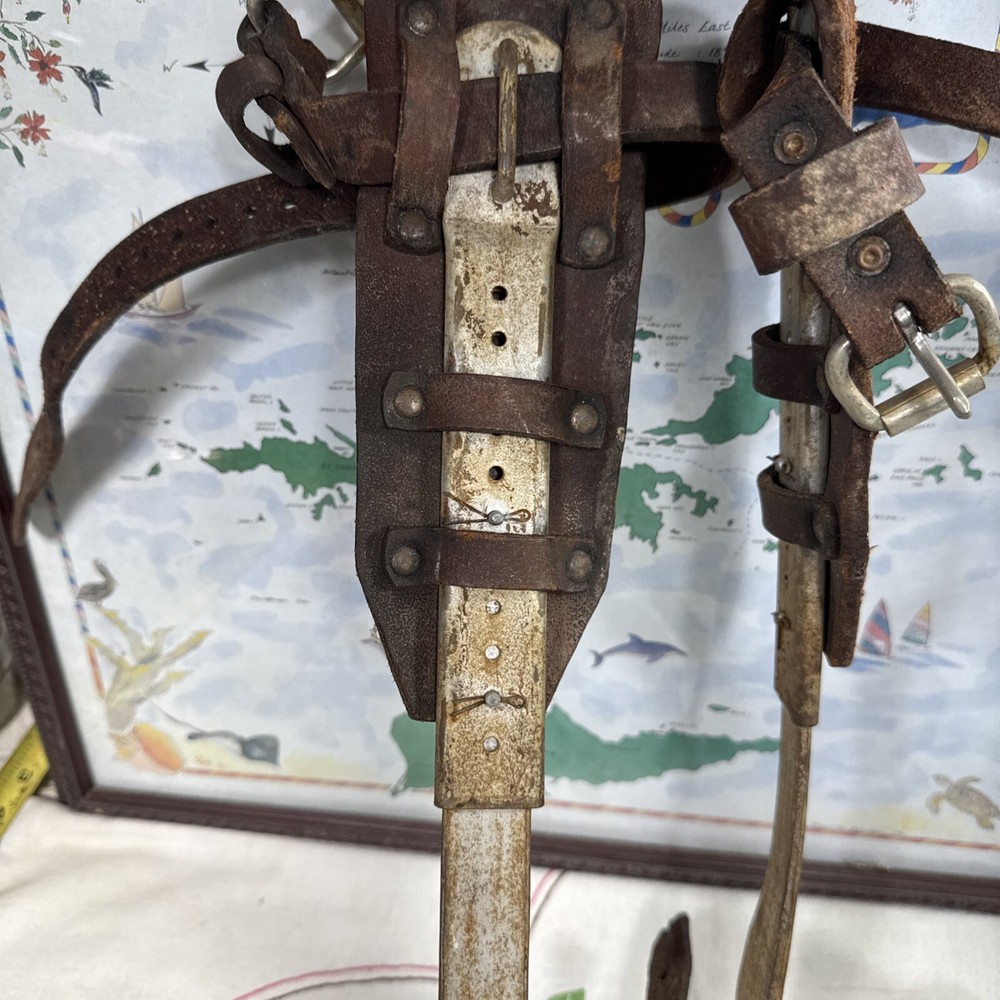 Vintage Pair Tree Pole Climbing Gaffs Spikes Adjustable