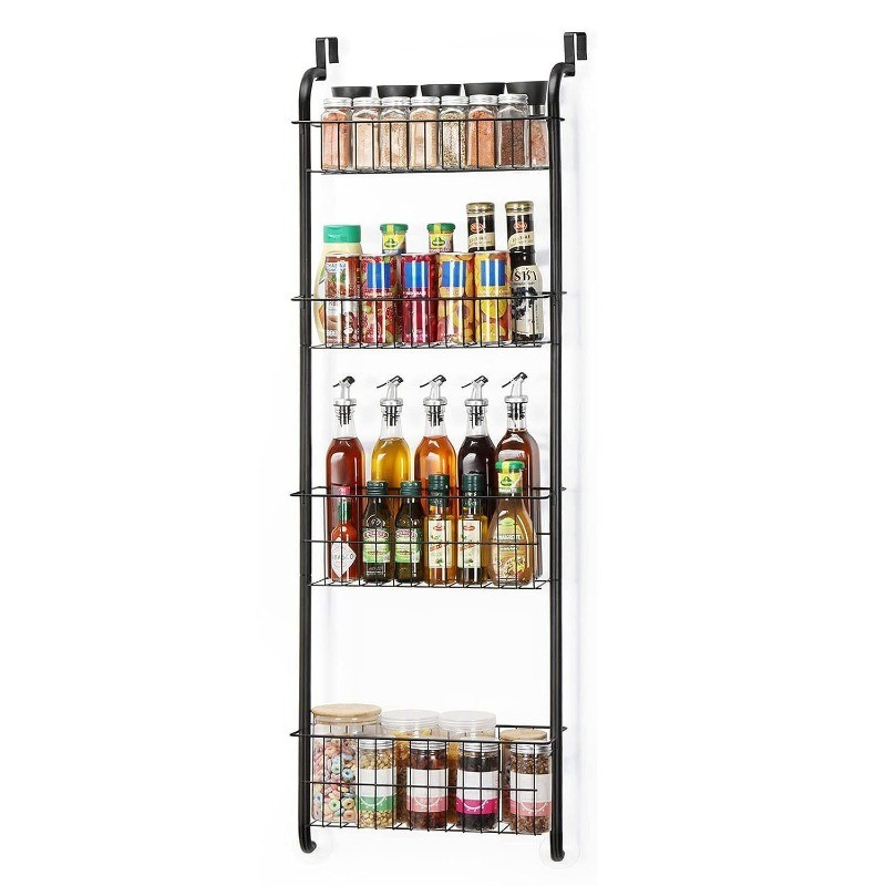 4-Tier Heavy-Duty Over The Door Pantry Organizer,Spice Rack for Kitchen Bathroom