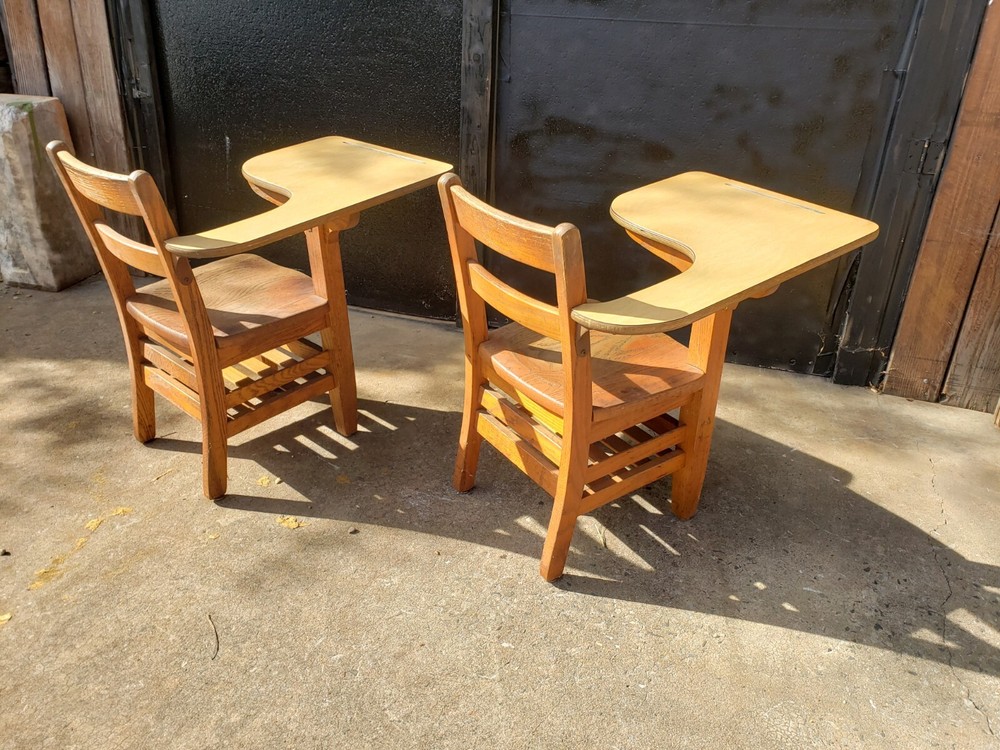 2 Vintage School Desks