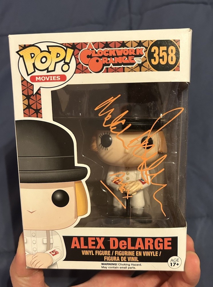 Malcolm McDowell Signed Funko Pop Clockwork Orange Alex DeLarge 358 EXACT PROOF!