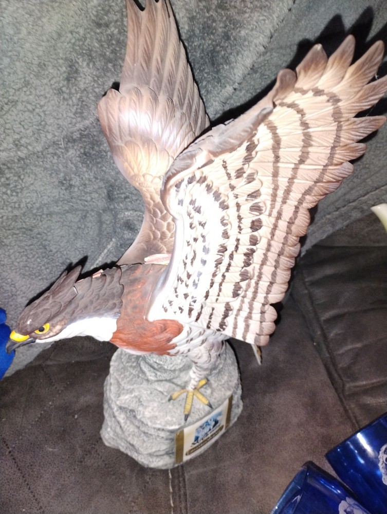 Both Sky King Hawk Whiskey Decanters (Small And Large) Decanters.