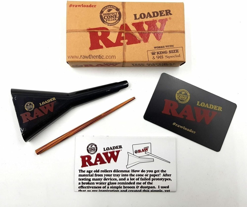 RAW Cone Loader Kit 50 RAW Classic King Size Pre-Rolled Cones + RAW Cone Loader