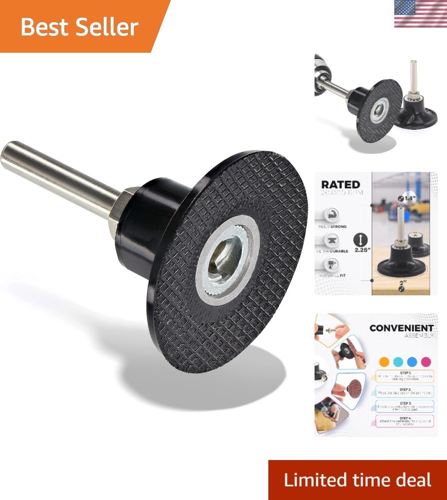 Medium Grit 2-Inch Disc Holder for Die Grinders – Quick Change Convenience