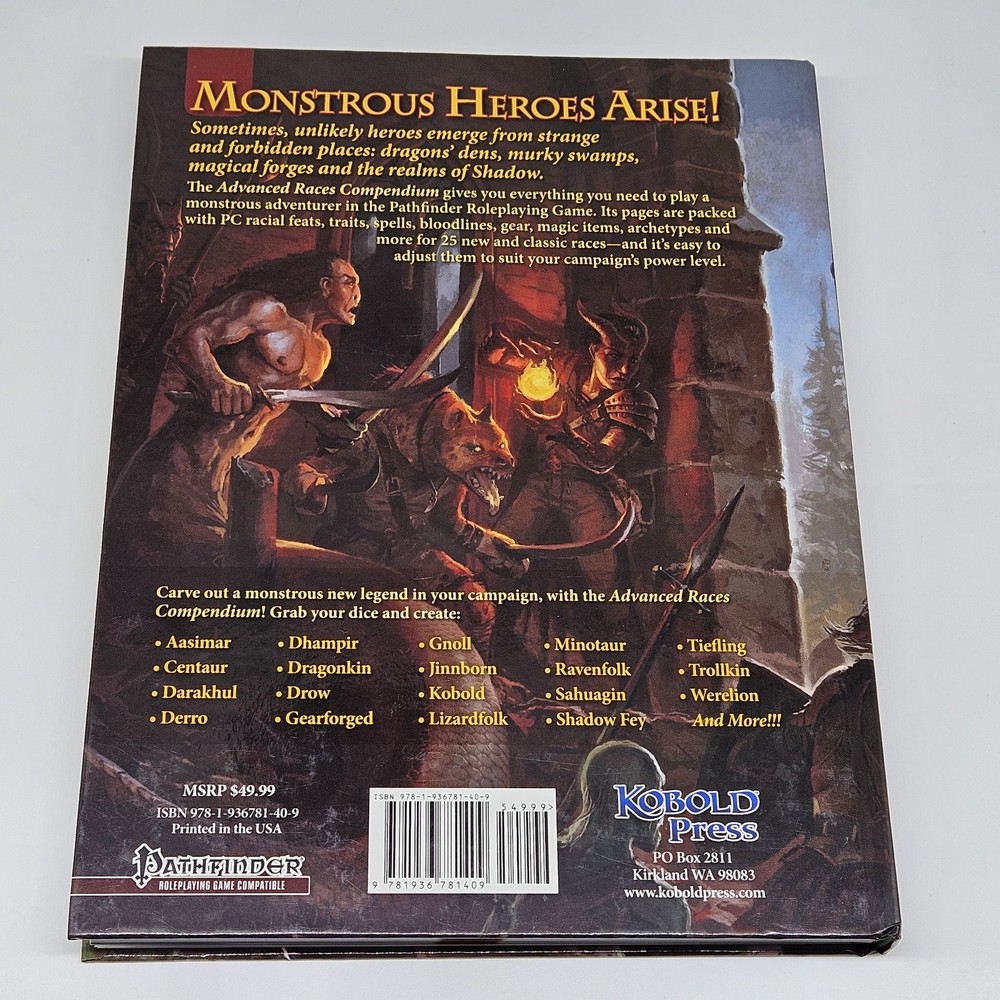Advanced Races Compendium Hardcover Book Guide