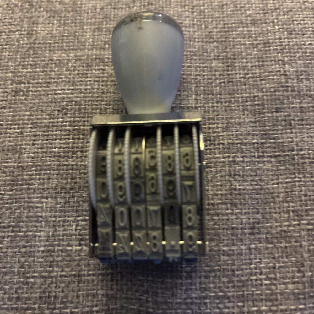 Vintage Offstamp 6 Digit Rubber Stamp