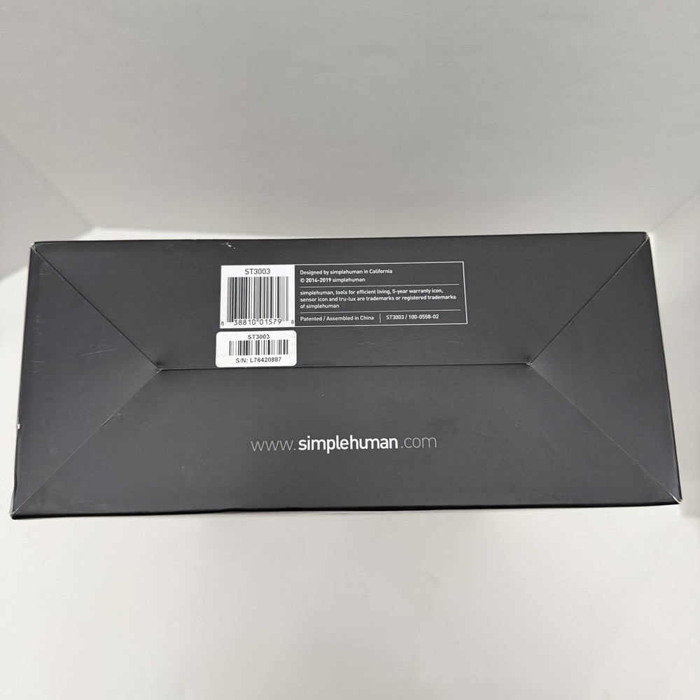 Simplehuman ST3003 Wall Mount Sensor Mirror Tru-Lux LED 5x NEW Open Box