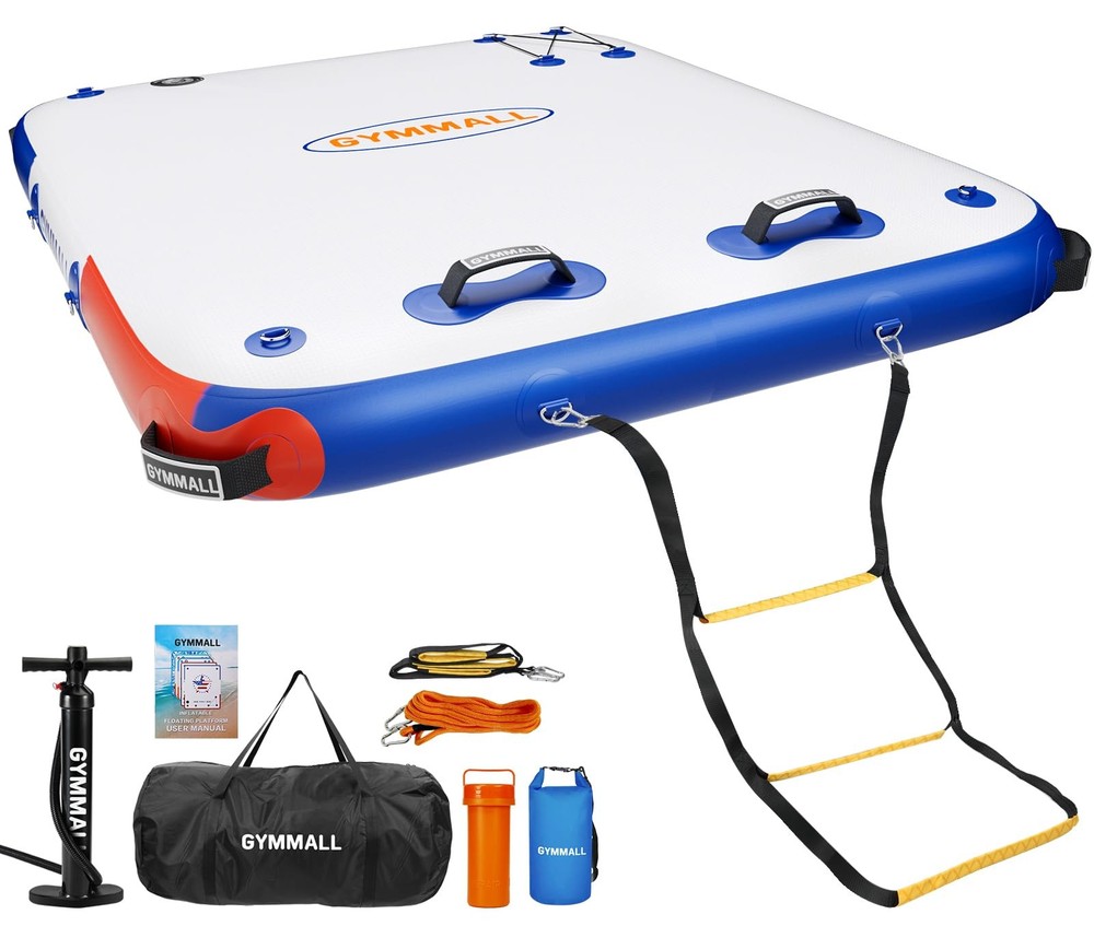 Inflatable Floating Dock Platform, 6ft*5ft Air Dock Platform Floating Island ...