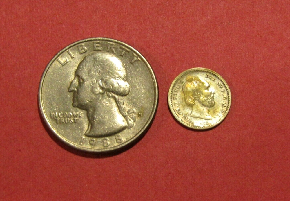 Netherlands 1850 5 Cents Silver Old Coin