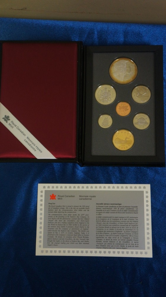 1995 CANADIAN PROOF SET W COMMEMORATIVE SILVER DOLLAR